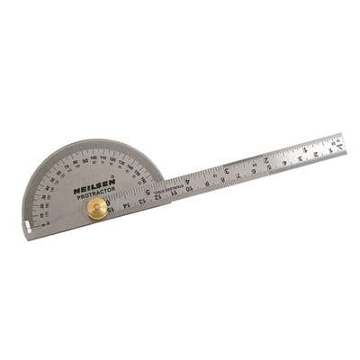 Ruler Protractor 150mm/6in Stainless Steel Angle Finder