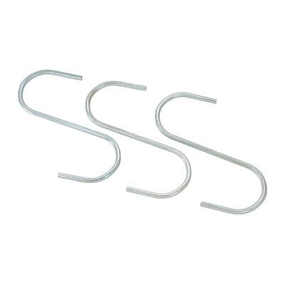 S Hooks 14 x 9cm 6mm Galvanised Steel 25pc Hanger Set