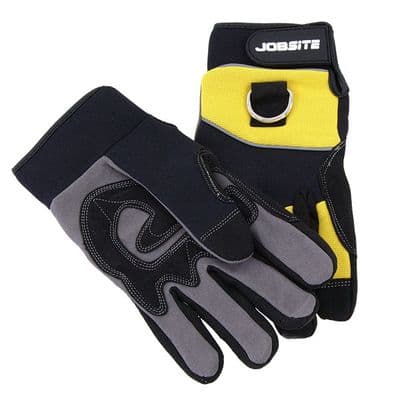 Safety Gloves XL Size 10 Tool Tether Anchor Padded Palm
