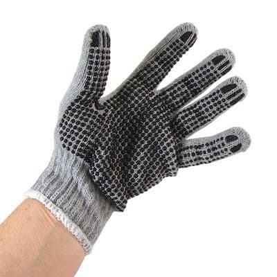 Safety Work Gloves Size 9 Large PVC Coated Grip 12 Pairs