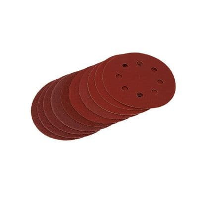 Sanding Discs 115mm Hook & Loop Punched 60 80 120 Grit 10pc