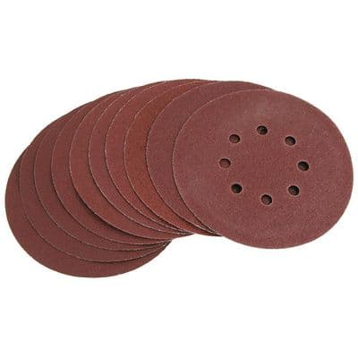 Sanding Discs 150mm Hook & Loop 10pc for Orbital Sander