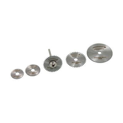 Saw Disc Set 6pc HSS for Rotary Tool 6.35mm Bore