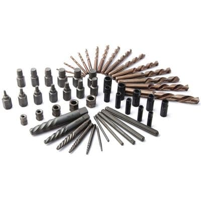 Screw Extractor Set 55pc Left Hand Thread Drill & Guide