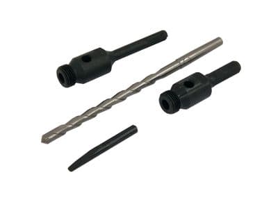 Sds & Hex Pilot Drill And Adaptors Set - 200mm, 115mm & 90mm