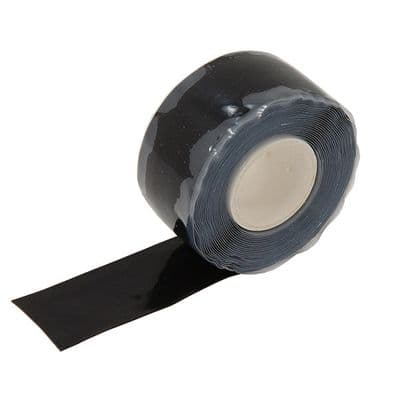 Silicone Repair Tape 0.5 x 25mm x 3m Self-Fusing Black