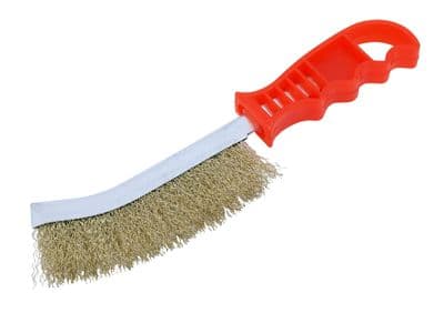 Slimline Brass Hand Wire Brush With Plastic Handle
