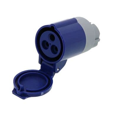 Socket Adaptor 16A 2 Pin Schuko Plug to Industrial Socket