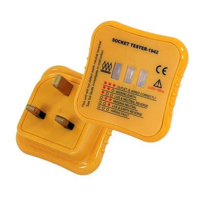 Socket Tester 240V UK Mains 3 Pin Plug Polarity Check