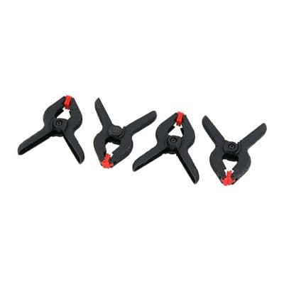 Spring Clamp Set 90mm 3.5in 4pc Nylon for Craft Woodwork