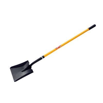 Square Shovel 58in 1480mm Flat Blade Fibreglass Handle