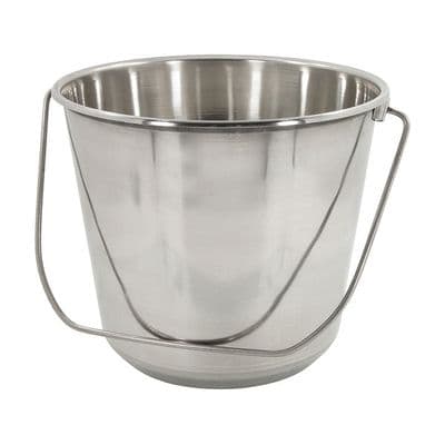 Stainless Steel Bucket 12L Seamless with Integral Handle