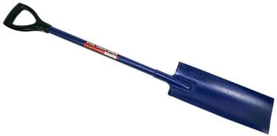Steel Drain Spade Shovel Drainage Post Hole Trench Plastic Yd Handle Grip