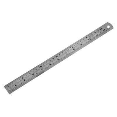 Steel Rule 300mm Stainless Steel Inch/mm Conversion Table