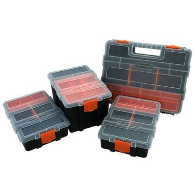 Storage Box 4pc Compartment Organiser Case Set for Fixings