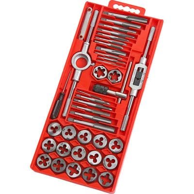 Tap and Die Set 40 Piece Metric Thread Repair Kit