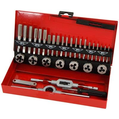 Tap & Die Set 32pc Metric M3-M12 HSS Thread Cutter