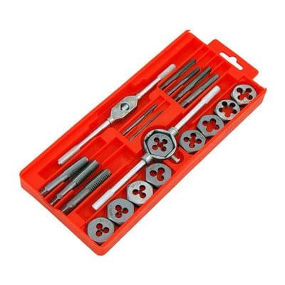 Tap & Die Set M3-M12 20pc Metric 1/8in NPT Thread Repair Kit