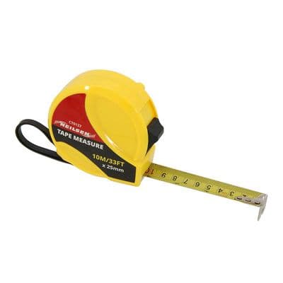 Tape Measure 10m 32ft 19mm Steel Blade Metric Imperial Scale