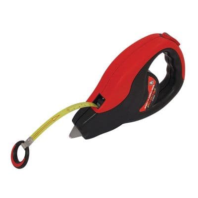 Tape Measure 30m/100ft Auto Return Steel Surveyors Long Reel