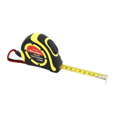 Tape Measure 5m 16ft 19mm Auto Lock Rubber Grip Metric