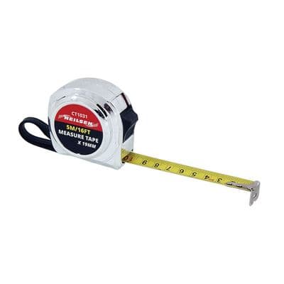 Tape Measure 5m/16ft 19mm Metric Imperial with Lock Button