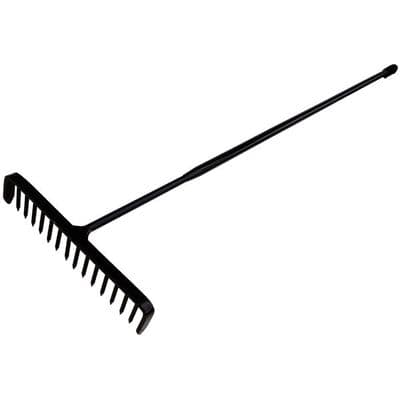 Tarmac Rake 65in 16 Forged Teeth All Steel Soft Grip Handle