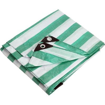 Tarpaulin Sheet 18ft x 24ft Green & White Waterproof