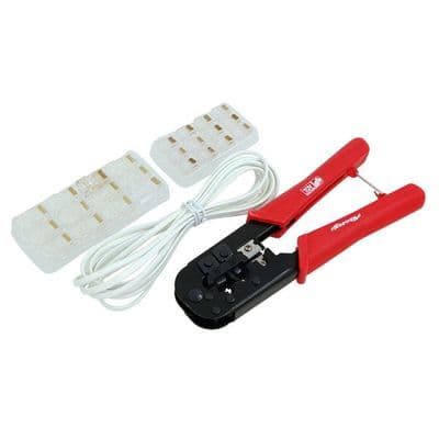 Telephone Plug Crimping Tool Modular Cut Strip Crimp Pliers