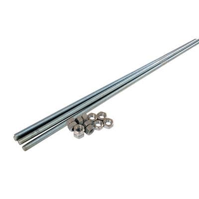Threaded Bar 10mm Zinc Rod Stud 25pc Fixing Set
