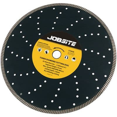 Tile Cutting Blade 350mm Turbo Diamond Disc 25.4mm Bore