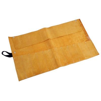 Tool Roll 12 Pocket Leather Spanner Storage Case