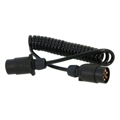 Trailer Board Extension Lead 4.5m 7 Pin Male to Male Curly