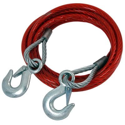 Trailer Breakaway Cable 12mm x 4m PVC Coated Steel 3.5 Ton