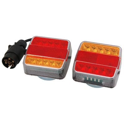 Trailer Light Set 12V LED Magnetic 7 Pin Plug 7.5m Cable