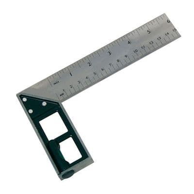 Try Square 6in 150mm Stainless Steel with Spirit Level