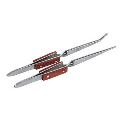 Tweezer Set 160mm 2pc Straight & Bent Nose Cross Action
