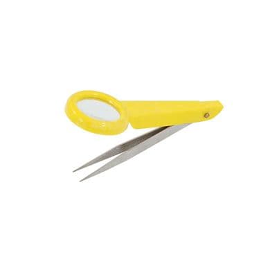 Tweezers Fine Tip Magnifying Glass Stainless Steel
