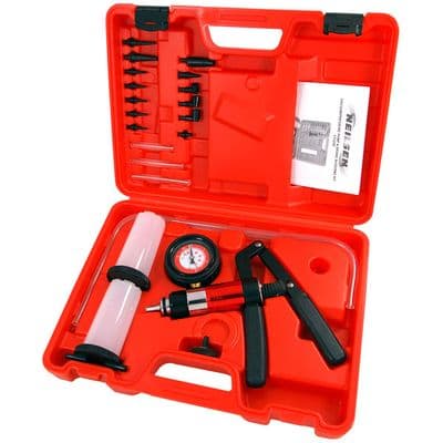 Vacuum Pressure Pump Tester Kit 21pc Brake Bleeder