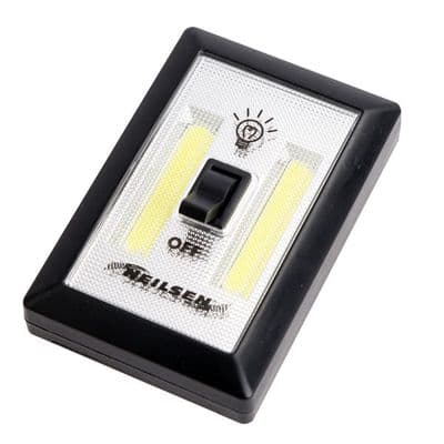 Wall Night Light 2W COB LED Battery Operated Black