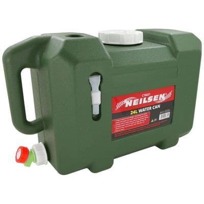 Water Container 24L HDPE with Tap & Pipe Camping Caravan