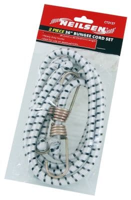 White Bungee Cord Straps - 2Pc 36