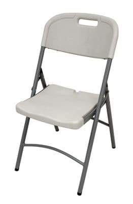White Folding Plastic And Metal Chair - Robust & Durable