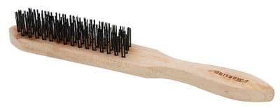 Wire Brush 4 Row Stainless Steel - Wood Handle