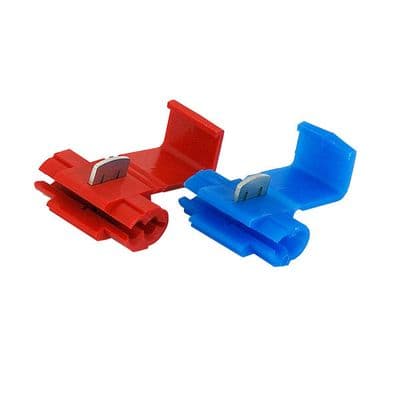 Wire Splice Connectors 50pc Quick Join Red Blue 12V Set