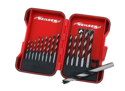 Wood Working Drill Bits 15Pcs - 3, 3.5, 4, 4.5, 5, 5.5, 6, 6.5, 7, 8 & 10mm