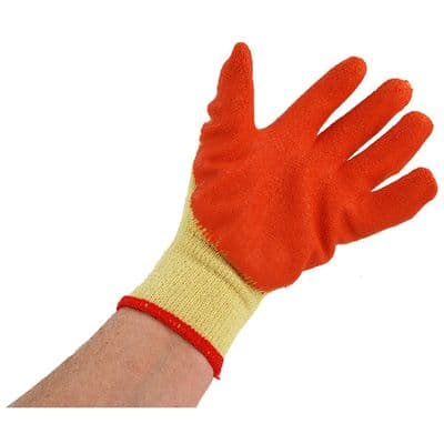 Work Gloves Size 10 Extra Large Crinkle Latex Coated Grip