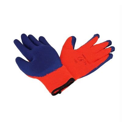 Work Gloves Size 9 Large Fleece Lined Latex Coated