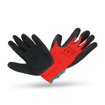 Work Gloves Size 9 Large Latex Coated Pack of 12 Pairs