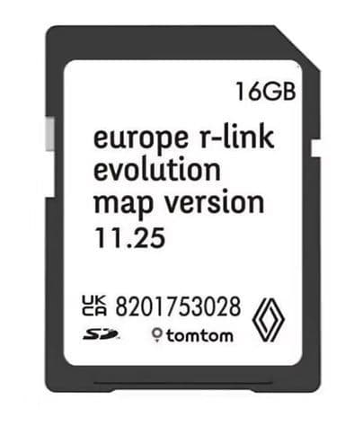 2024-2025 RENAULT R-LINK EVOLUTION SAT NAV SD CARD NAVIGATION MAP  V11.25
